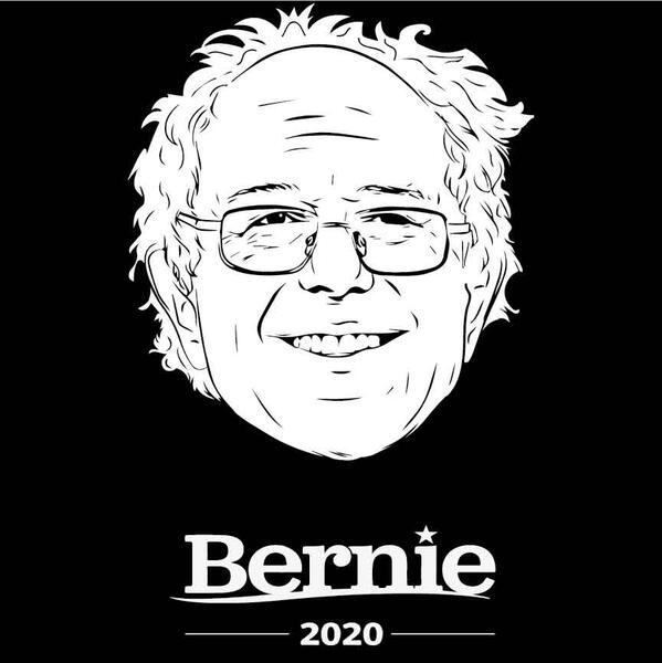 Bernie, digital illustration, 2019